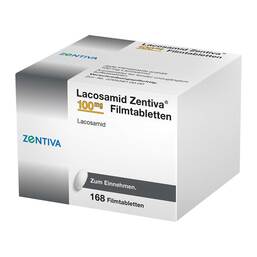 Abbildung: Lacosamid Zentiva 100 mg Filmtabletten 168 St, Filmtabletten PZN 17593576