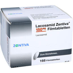 Abbildung: Lacosamid Zentiva 150 mg Filmtabletten 168 St, Filmtabletten PZN 17593582