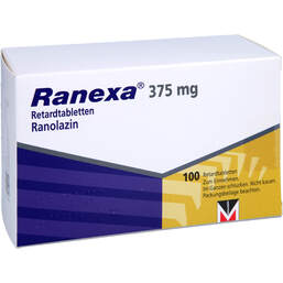 Abbildung: Ranexa 375 mg Retardtabletten 100 St, Retard-Tabletten PZN 17598898