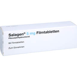 Abbildung: Salagen 5 mg Filmtabletten 84 St, Filmtabletten PZN 17602111