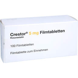 Abbildung: Crestor 5 mg Filmtabletten 100 St, Filmtabletten PZN 17602157