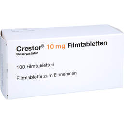 Abbildung: Crestor 10 mg Filmtabletten 100 St, Filmtabletten PZN 17602163
