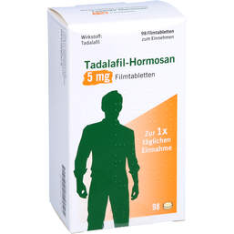 Abbildung: Tadalafil-Hormosan 5 mg Filmtabletten 98 St, Filmtabletten PZN 17604015