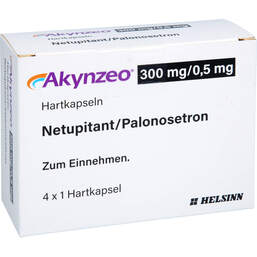 Abbildung: Akynzeo 300 mg / 0,5 mg Hartkapseln 4 St, Hartkapseln PZN 17611914