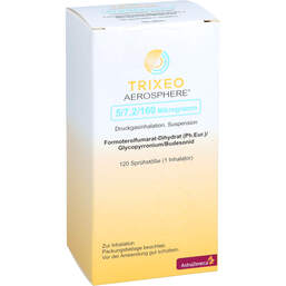 Abbildung: Trixeo Aerosphere 5 / 7,2 / 160µg Druckgasinh.120ED 1 St, Dosieraerosol PZN 17612842