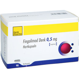 Abbildung: Fingolimod Denk 0,5 mg Hartkapseln 98 St, Hartkapseln PZN 17615059
