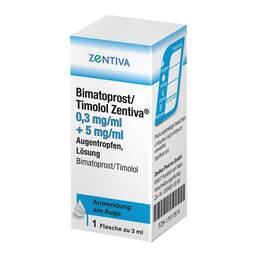 Abbildung: Bimatoprost / Timolol Zentiva 0,3mg / ml + 5mg / ml Atr 1X3 ml, Augentropfen PZN 17617874