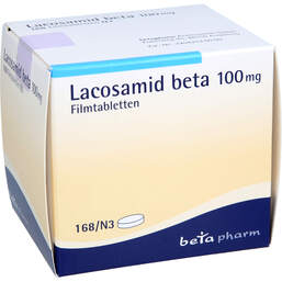 Abbildung: Lacosamid beta 100 mg Filmtabletten 168 St, Filmtabletten PZN 17623030