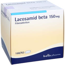 Abbildung: Lacosamid beta 150 mg Filmtabletten 168 St, Filmtabletten PZN 17623053