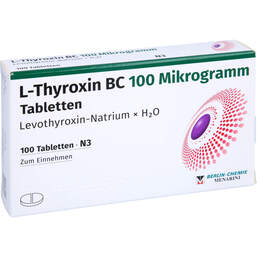 Abbildung: L-Thyroxin BC 100 Mikrogramm Tabletten 100 St, Tabletten PZN 17627677