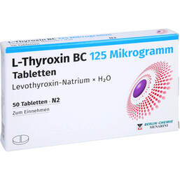 Abbildung: L-Thyroxin BC 125 Mikrogramm Tabletten 50 St, Tabletten PZN 17627708