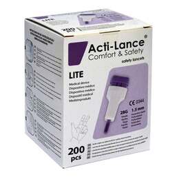 Abbildung: Sicherheitslanzetten Acti-Lance lite 28 G 200 St, Lanzetten PZN 17627861
