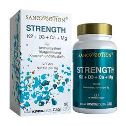 Abbildung: Sanomotion Strength K2 + D3 + Ca + Mg vegan Kapseln 90 St, Kapseln PZN 17628671