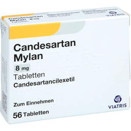 Abbildung: Candesartan Mylan 8 mg Tabletten 56 St, Tabletten PZN 17629268