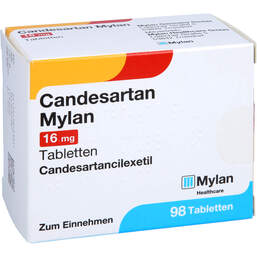 Abbildung: Candesartan Mylan 16 mg Tabletten 98 St, Tabletten PZN 17629305