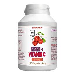 Abbildung: Eisen 40 mg + Vitamin C 40 mg Kapseln 120 St, Kapseln PZN 17632394