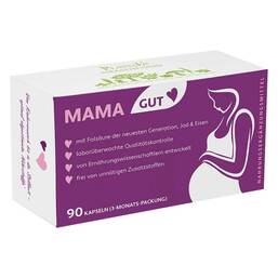 Abbildung: Mama Gut Schwangerschaft mit Folsäure 3-Monats-Packung Kapseln vegan 90 St, Kapseln PZN 17635352
