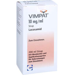 Abbildung: Vimpat 10 mg / ml Sirup 200 ml, Sirup PZN 17638379