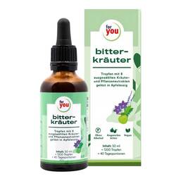 Abbildung: For You bitterkräuter-Tropfen 50 ml, Tropfen zum Einnehmen PZN 17638959