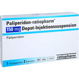 Abbildung: Paliperidon-ratiopharm 150 mg Depot-Injektionssuspension 1 St, Depot-Injektionssuspension PZN 17639456