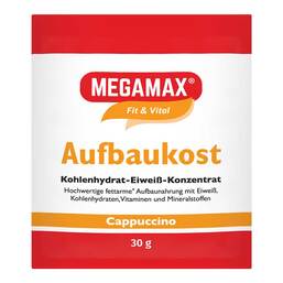 Abbildung: Megamax Aufbaukost Cappuccino Pulver 30 g, Pulver PZN 17670526