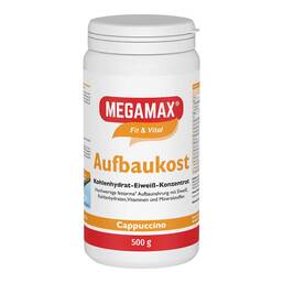 Abbildung: Megamax Aufbaukost Cappuccino Pulver 500 g, Pulver PZN 17670532