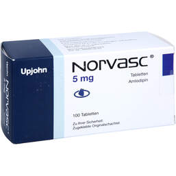 Abbildung: Norvasc 5 mg Tabletten 100 St, Tabletten PZN 17757351