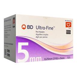 Abbildung: BD Ultra-Fine Pen-Nadeln 5 mm 31 G 0,25 mm 105 St, Kanüle PZN 17819106