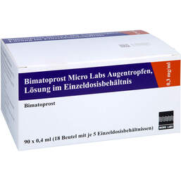 Abbildung: Bimatoprost Micro Labs 0,3 mg / ml Atr Lösung Einzeldos 90X0.4 ml, Augentropfen PZN 17821534