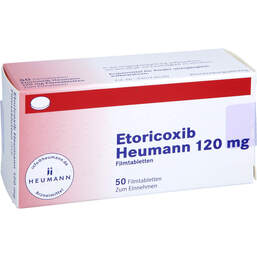 Abbildung: Etoricoxib Heumann 120 mg Filmtabletten 50 St, Filmtabletten PZN 17824107