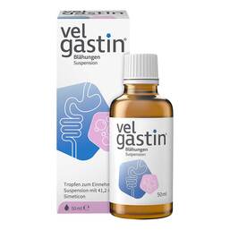Abbildung: Velgastin® Suspension zum Einnehmen bei Blähungen 50 ml, Suspension zum Einnehmen PZN 17824136