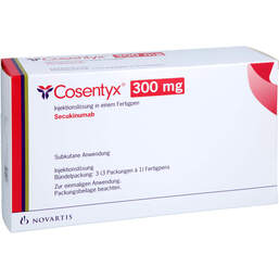 Abbildung: Cosentyx 300 mg Injektionslösung in einem Fertigpen 3X1 St, Injektionslösung PZN 17824627