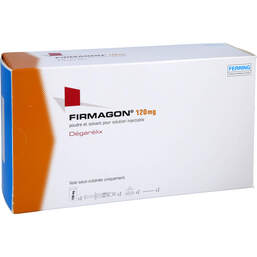 Abbildung: Firmagon 120 mg Pulver und Lösungsmittel z.Her.einer Injektionslösung 2 St, Pulver u. Lösungsmittel zur Herstellung einer Injektionslsg. PZN 17824656