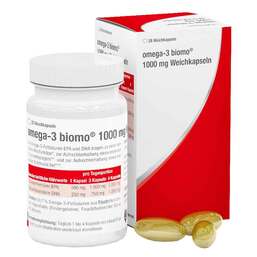 Abbildung: Omega-3 biomo 1.000 mg Weichkapseln Weichkapseln, 28 St PZN 17825526