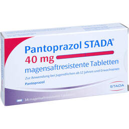 Abbildung: Pantoprazol STADA 40 mg magensaftresistent Tabletten 14 St, Tabletten magensaftresistent PZN 17827790