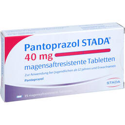 Abbildung: Pantoprazol STADA 40 mg magensaftresistent Tabletten 15 St, Tabletten magensaftresistent PZN 17827809