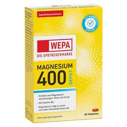 Abbildung: Wepa Magnesium 400 Depot + B6 Tabletten Tabletten, 60 St PZN 17830384