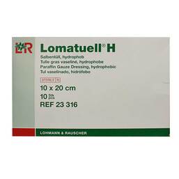 Abbildung: Lomatuell H Salbentüll 10x20 cm steril 10 St, Verband PZN 17832153