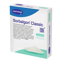 Abbildung: Sorbalgon Classic 5x5 cm Calciumalginat-Kompresse 10 St, Verband PZN 17834376
