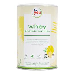 Abbildung: For You whey protein isolate Vanille-Zitronenquark 600 g, Pulver PZN 17835499