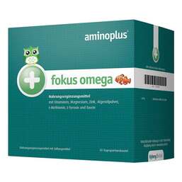 Abbildung: Aminoplus fokus Omega Pulver Portionsbeutel 30X7.5 g, Pulver PZN 17836659