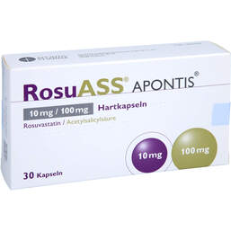 Abbildung: Rosuass Apontis 10 mg / 100 mg Hartkapseln 30 St, Hartkapseln PZN 17841666