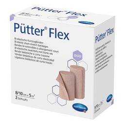 Abbildung: Pütter Flex Duo Binde 8 / 10 cmx5 m 2 St, Binden PZN 17842306
