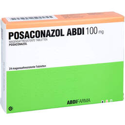 Abbildung: Posaconazol Abdi 100 mg magensaftresistent Tabletten 24 St, Tabletten magensaftresistent PZN 17842387