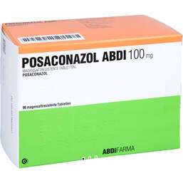 Abbildung: Posaconazol Abdi 100 mg magensaftresistent Tabletten 96 St, Tabletten magensaftresistent PZN 17842393