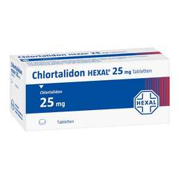 Abbildung: Chlortalidon Hexal 25 mg Tabletten 50 St, Tabletten PZN 17847976