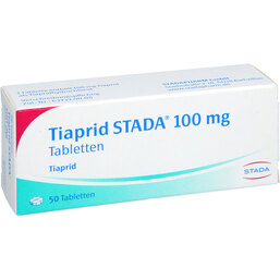 Abbildung: Tiaprid STADA 100 mg Tabletten 50 St, Tabletten PZN 17849001