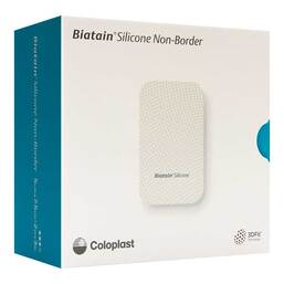 Abbildung: Biatain Silicone Non-Border Schaumverband 5x7,5 cm 10 St, Verband PZN 17850613 