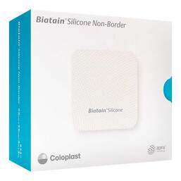 Abbildung: Biatain Silicone Non-Border Schaumverband 7,5x7,5 cm 10 St, Verband PZN 17850642