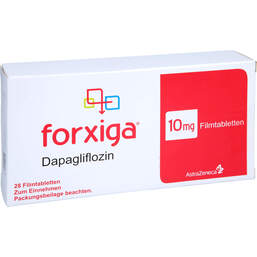 Abbildung: Forxiga 10 mg Filmtabletten 28 St, Filmtabletten PZN 17852285